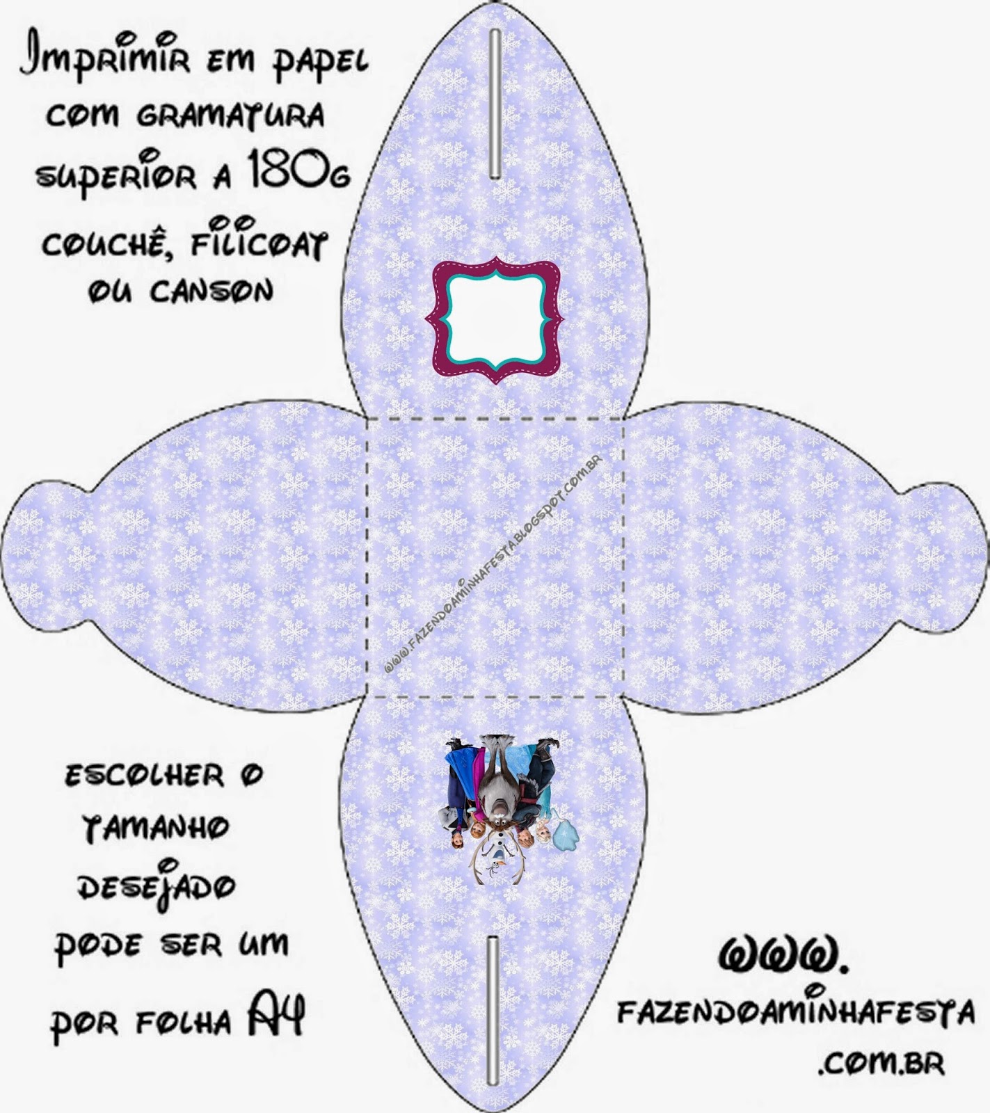 Cute Frozen Party: Free Printable Boxes.