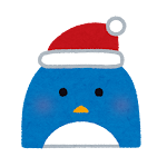 クリスマスの顔マーク（ペンギン）