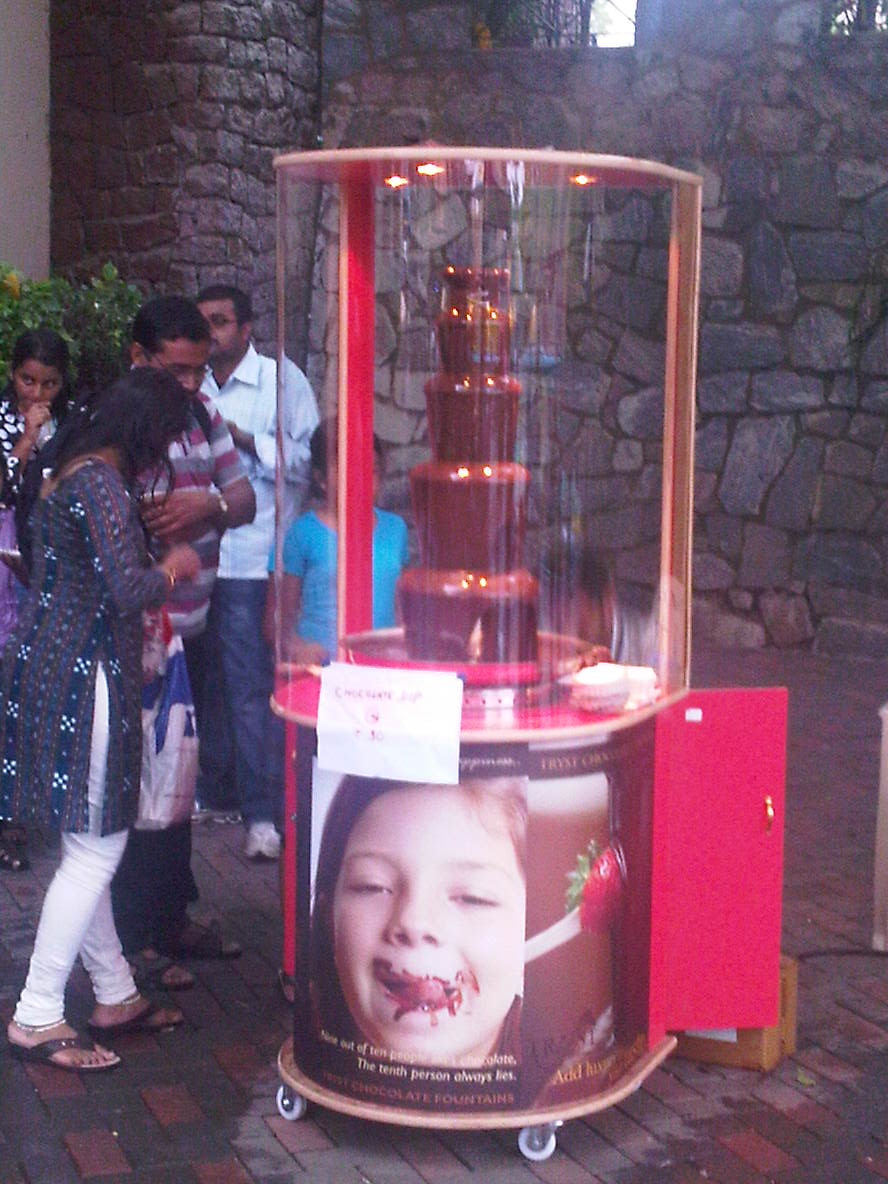 TRYST CHOCOLATE FOUNTAINS Tryst chocolate fountain at wonderla, bangalore