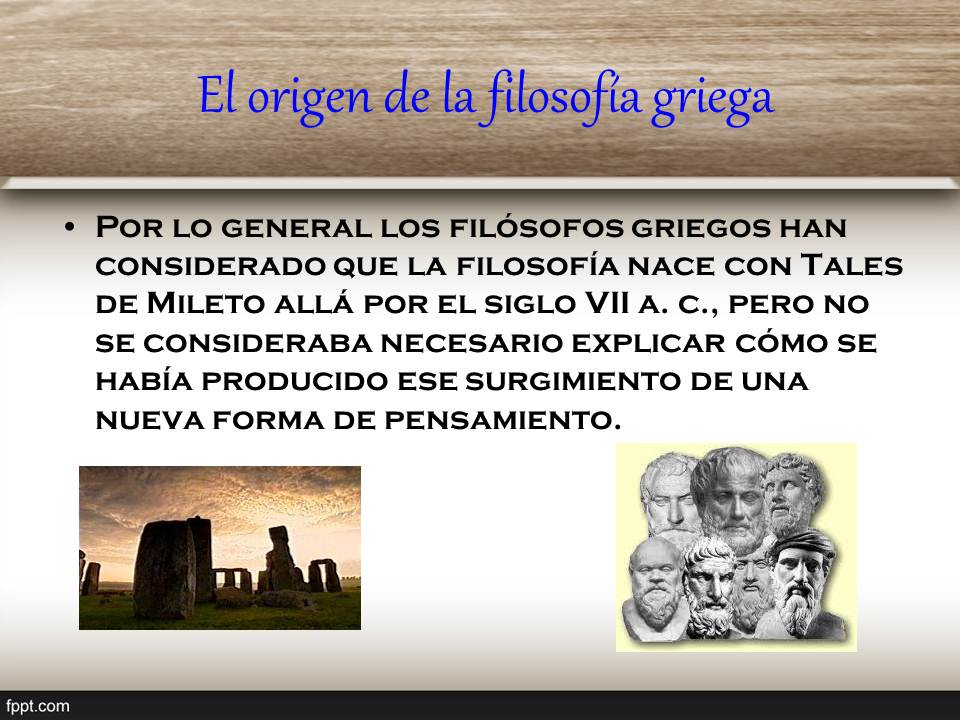 Origen De La Filosofia La Filosofia