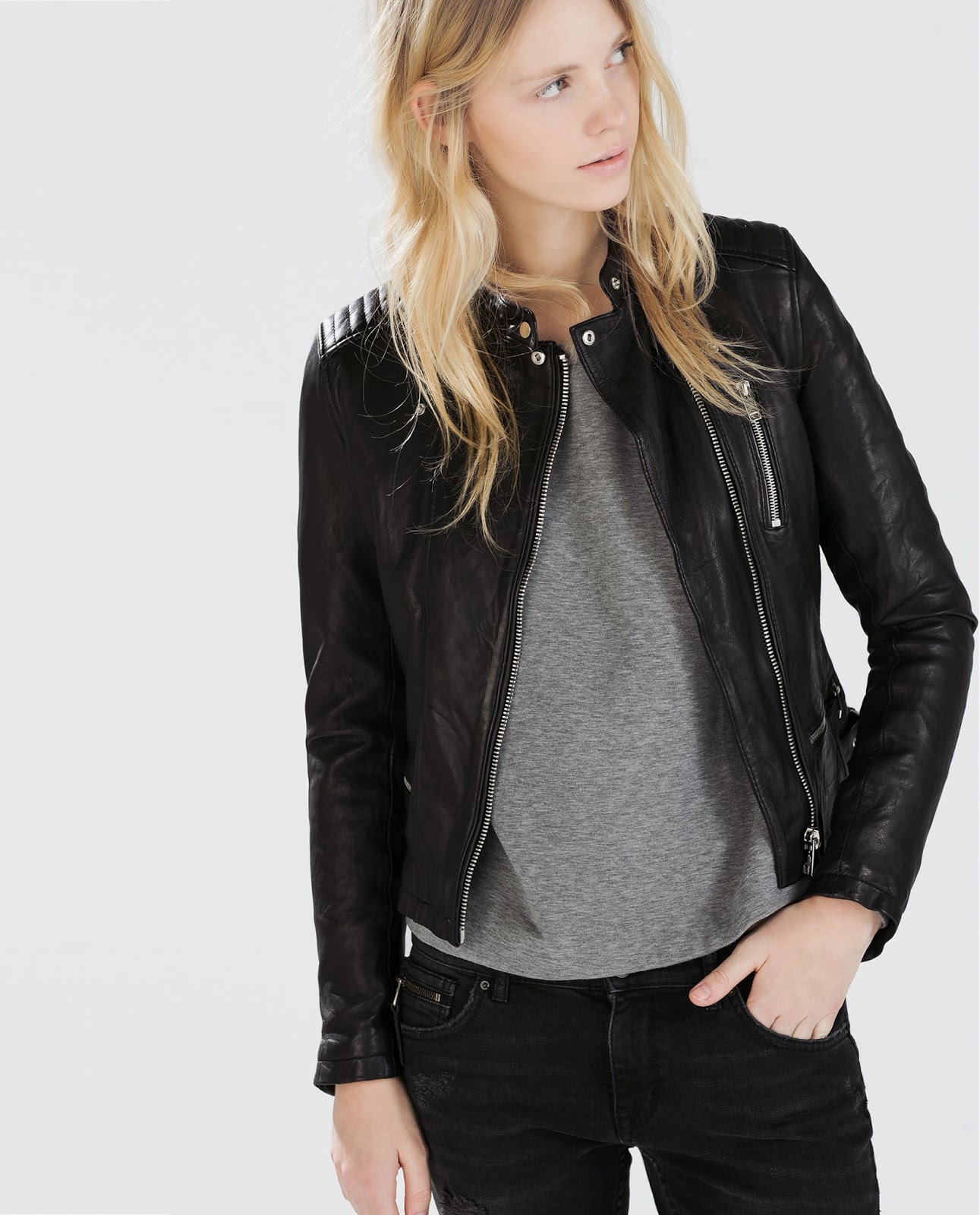zara leather jacket, zara zipped leather, 