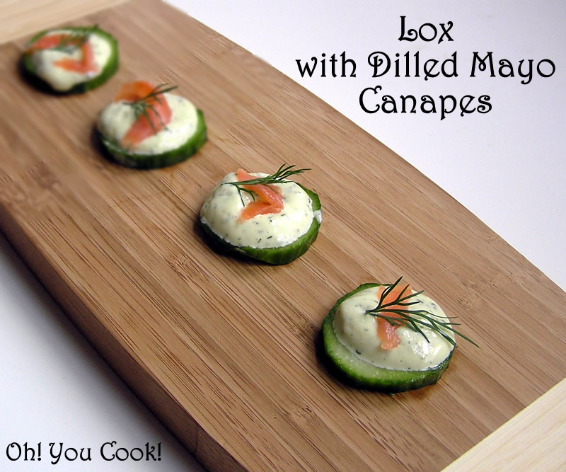 Lox with Dilled Mayo Canapes - Easy