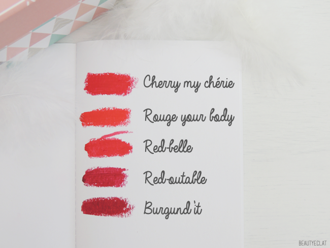 revue avis test bourjois red in the city rouge edition 12 heures rouge edition velvet swatch swatches