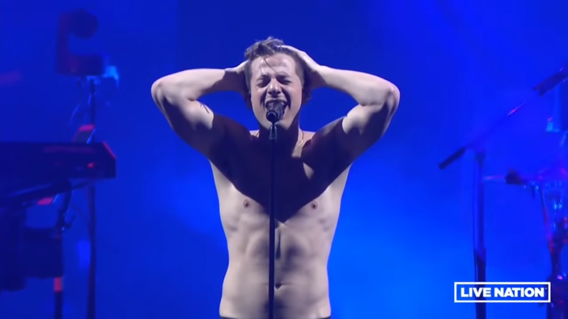 Charlie Puth shirtless in concert at Saint Paul, Minnesota.