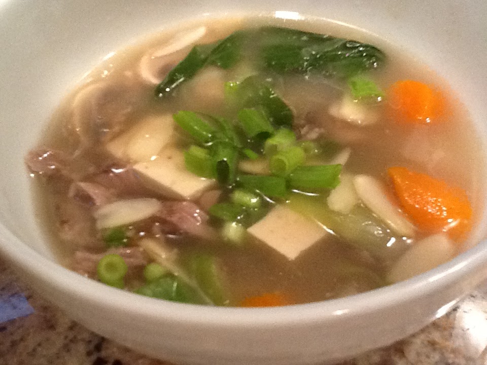 Radishes and Turnips Pork Bone Soup with Bok Choy, Tofu, Carrots and