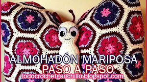 Almohada Mariposa Crochet / Paso a paso