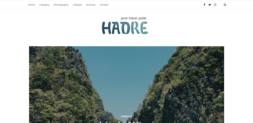 Hadre Free Blogger Template