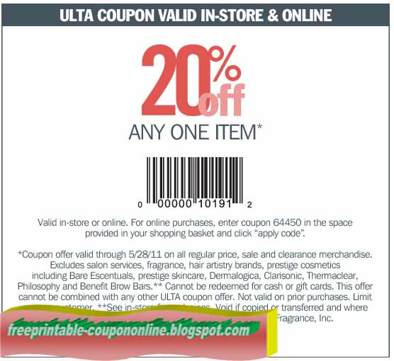 Ulta coupons printable 2018 april