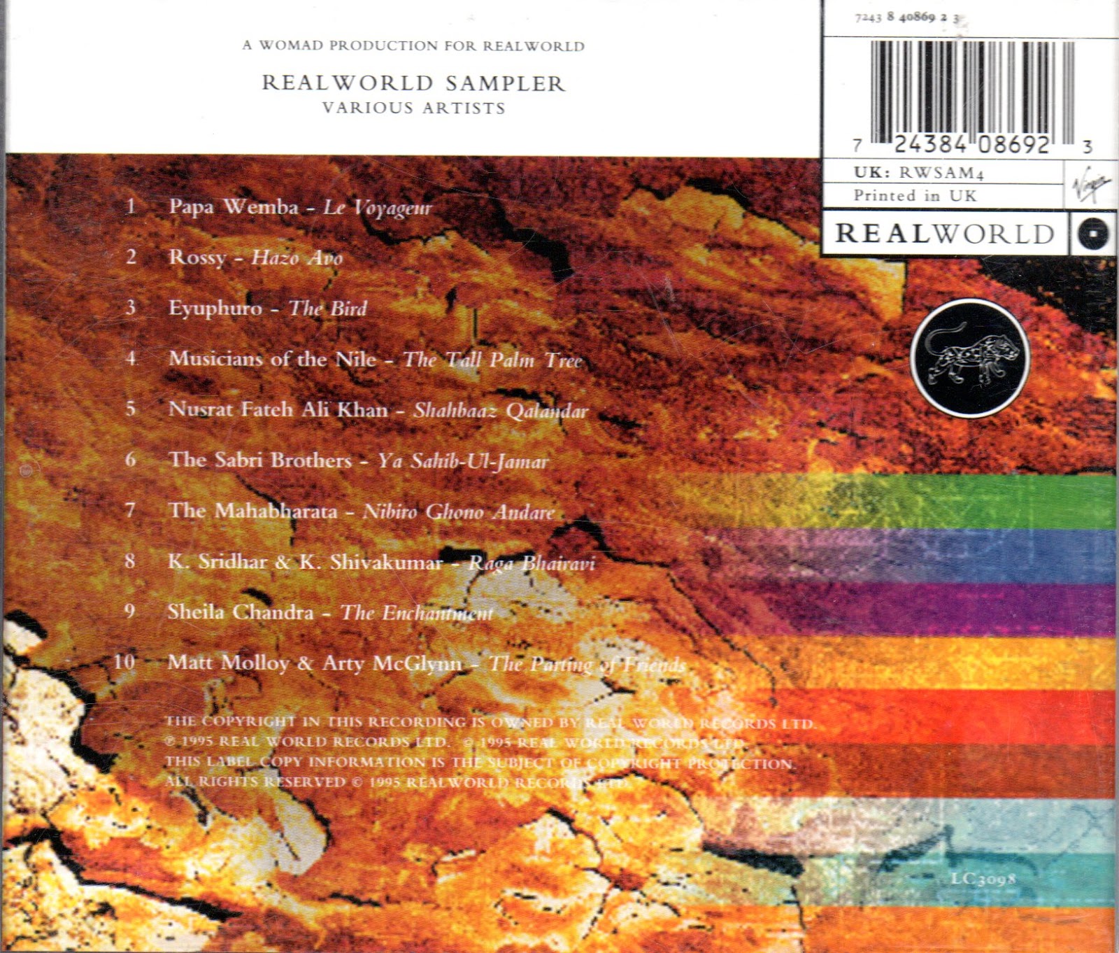 Music From Our World Real World Records Sampler 1995 by various World