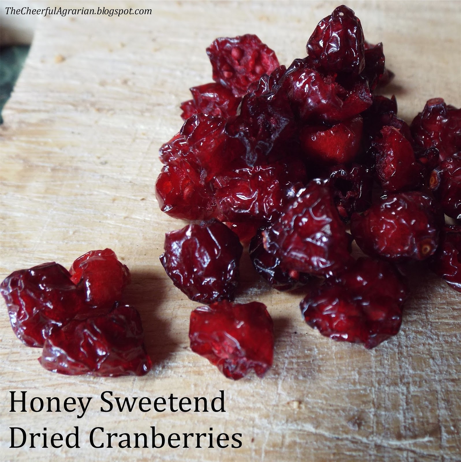 The Cheerful Agrarian HoneySweetened Dried Cranberries