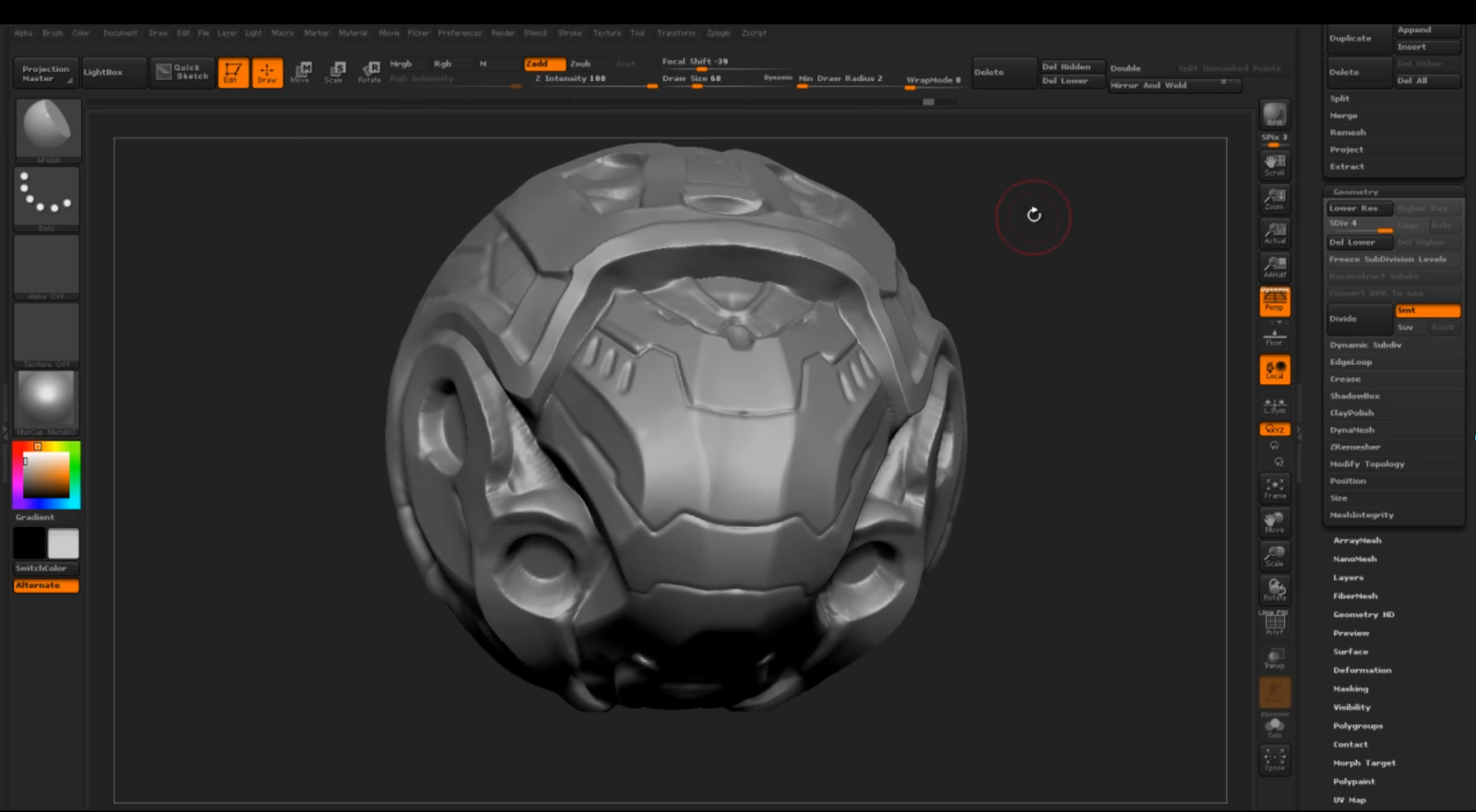 recenter object in zbrush