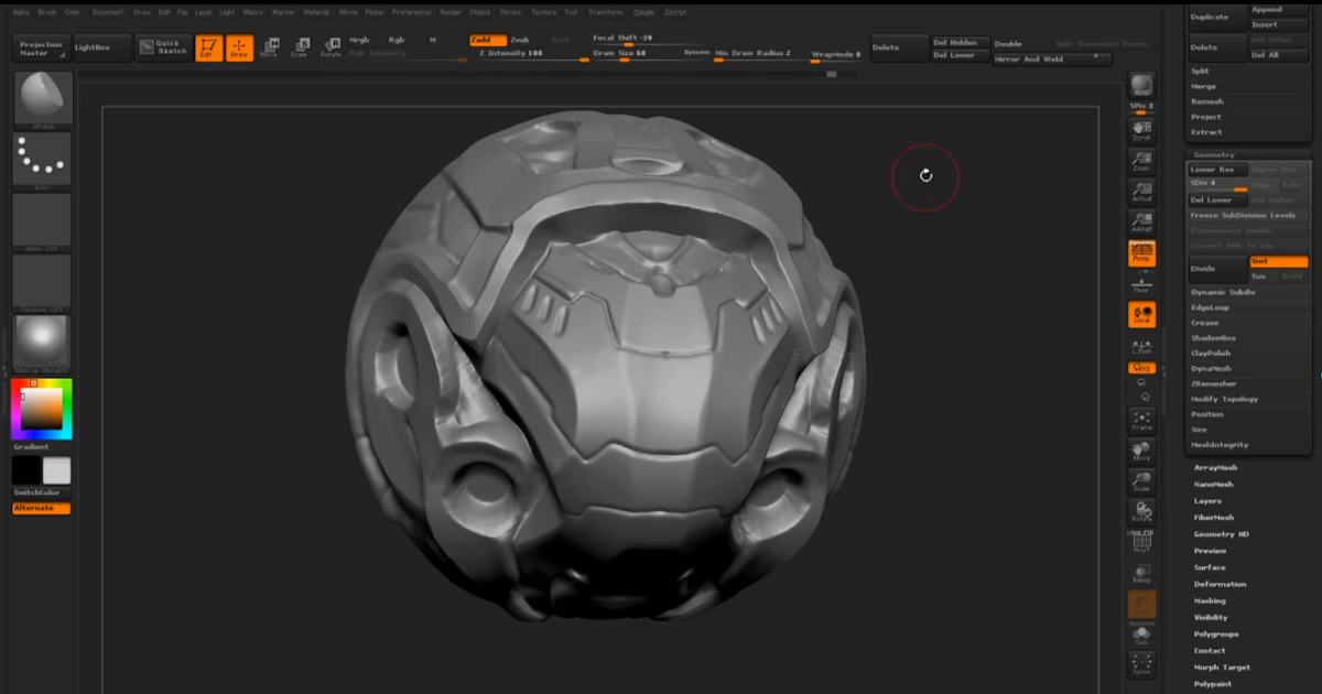 making a drawable object in zbrush