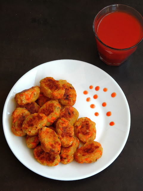 Baked Herbed Potato Carrot Tater tots