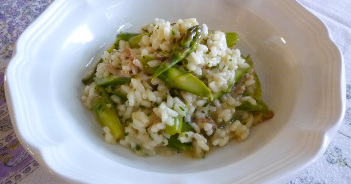 For Love of the Table Asparagus Risotto with Prosciutto & Lemon