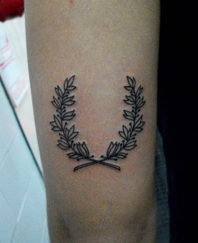laurel leaf  Hand poked tattoo Vine tattoos Tattoos