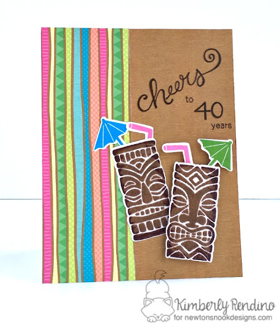 tiki | tropical drinks | birthday card | handmade card | stamping | cardmaking | papercraft | paper crafts | doodlebug | fun in the sun | kimpletekreativity.blogspot.com | newton's nook designs