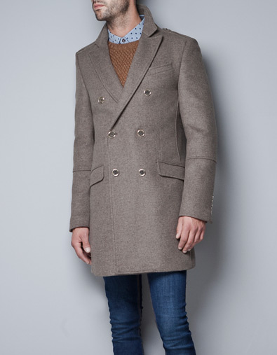 Manteau bouton dor?� de chez Zara