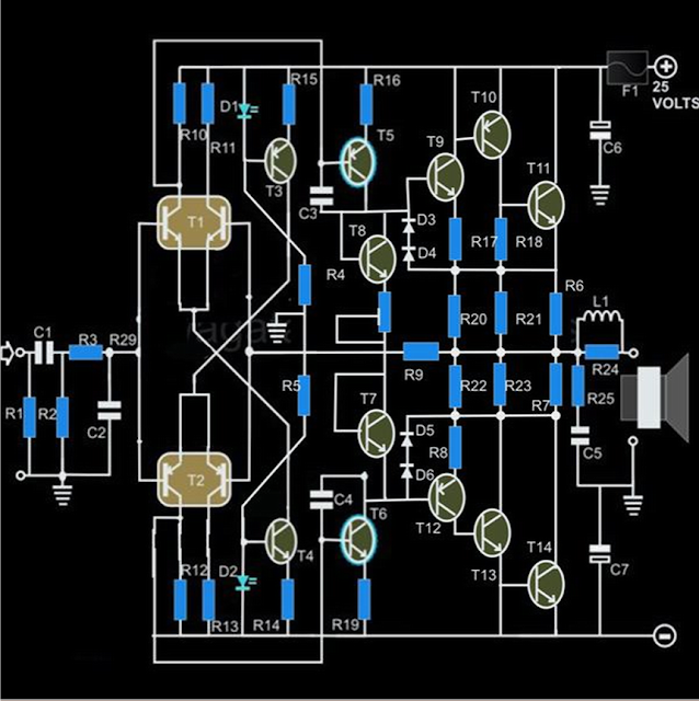 How to Make a Hi Fi 100 Watt Amplifier Circuit Using ...