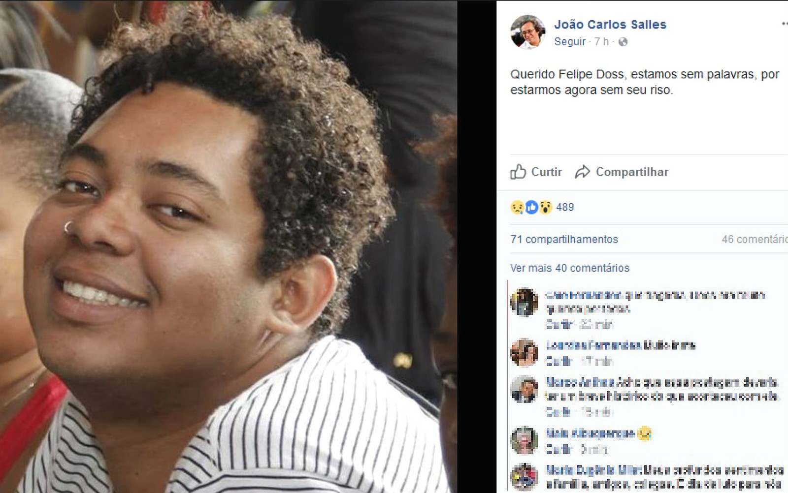 Felipe Doss, ativista LGBT, é morto em Salvador; reitor da Ufba relata tentativa de assalto Felipe Doss, ativista LGBT, é morto em Salvador; reitor da Ufba relata tentativa de assalto