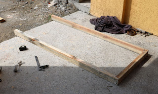 A new door frame from the old door A new door frame from the old door