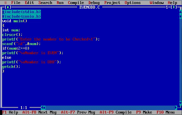 Odd And Even Number C Program Software Free Download Progsdis