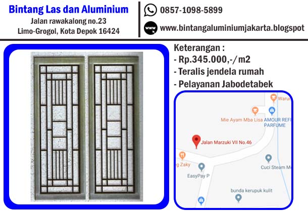 harga teralis jendela rumah minimalis 2018