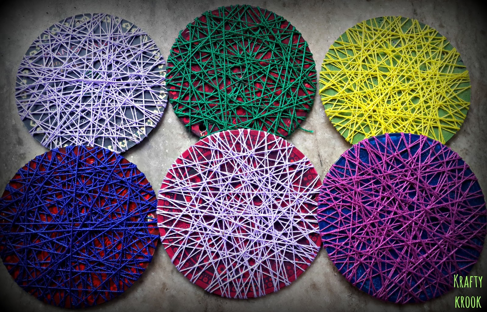 Krafty Krook DIY Quirky Coasters from CD's and Price Tags