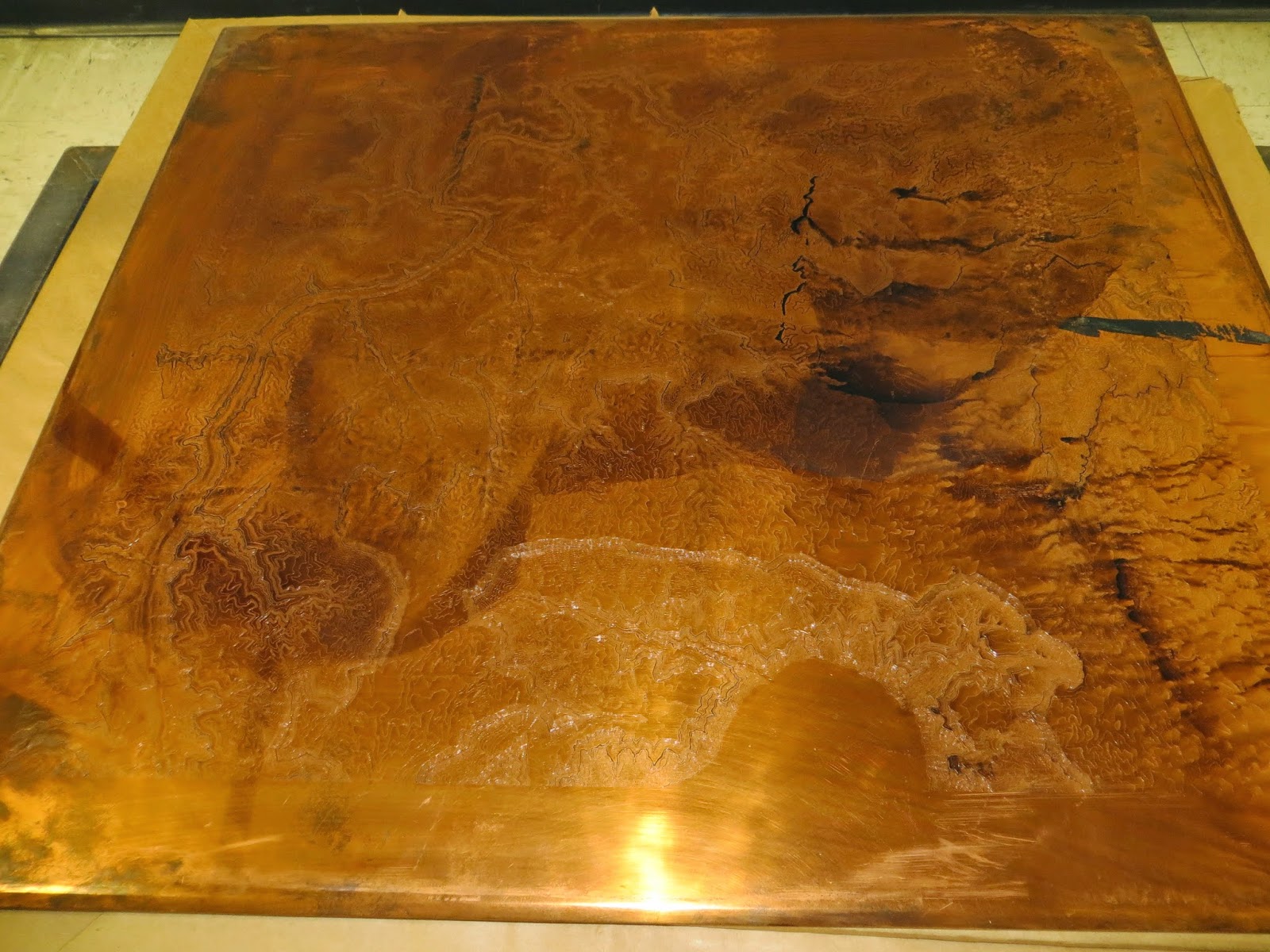 Arizona Geology Engraved copper plates used to print topographic maps