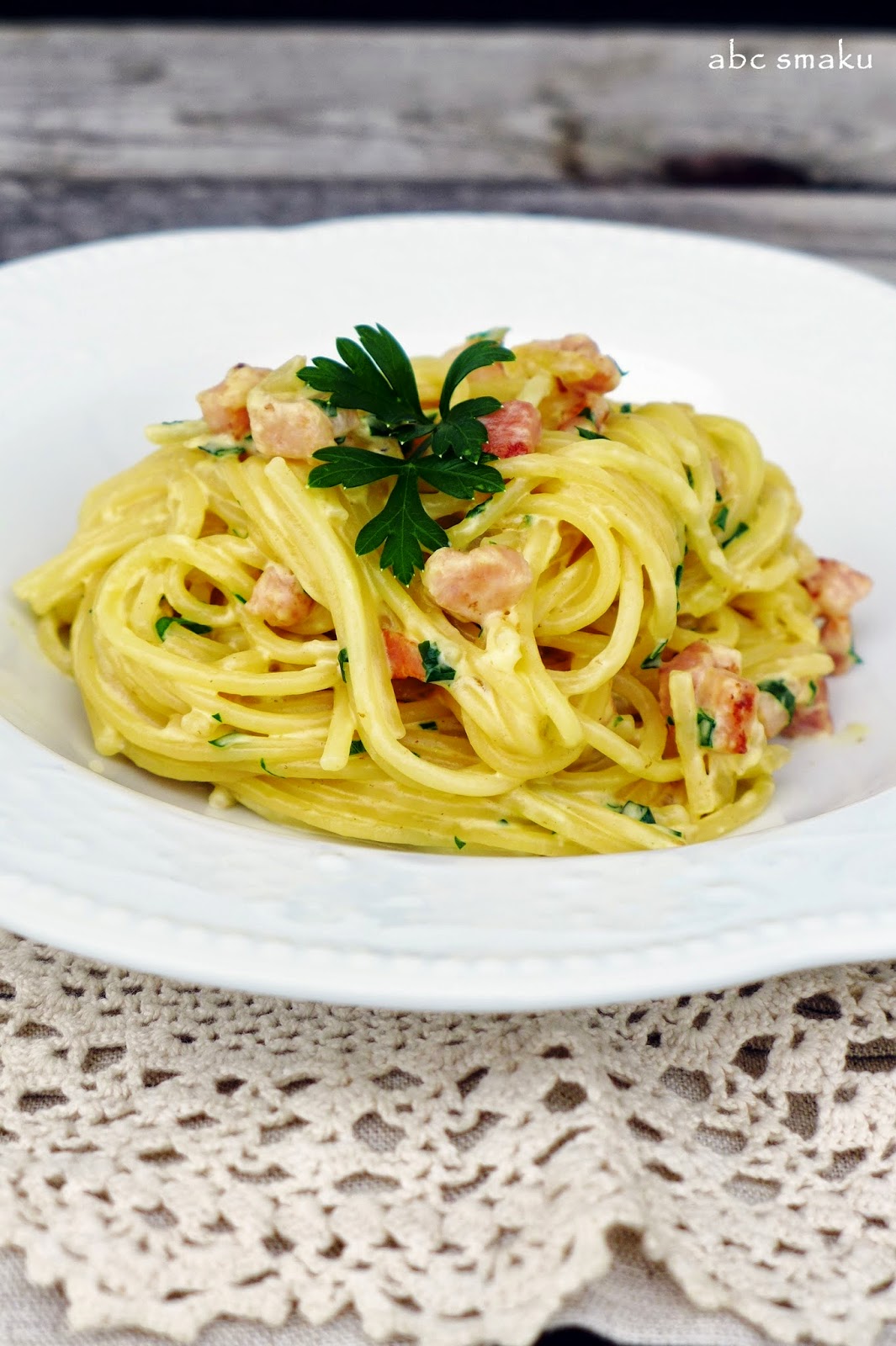 abc smaku Spaghetti a'la carbonara