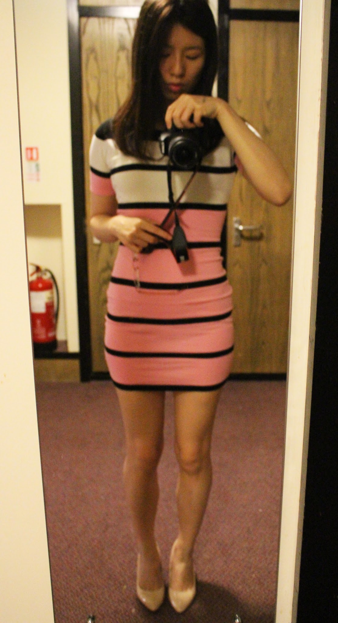 Pink Striped Dress - Sammydress Outfit and review 