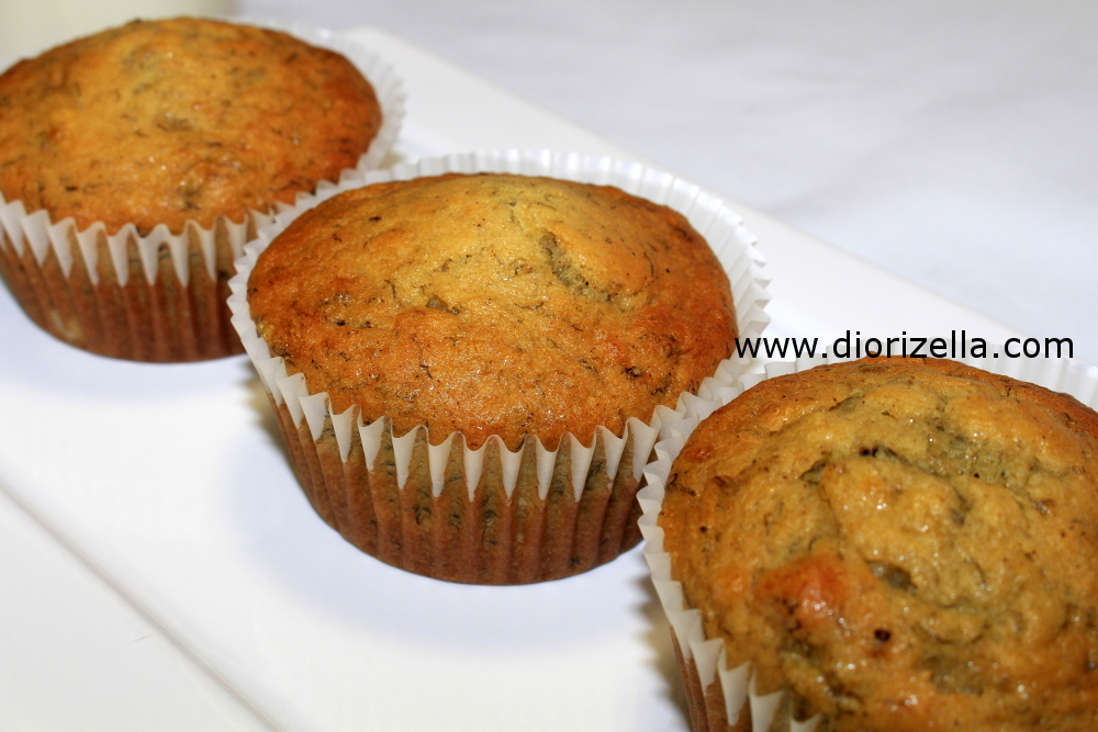 Diorizella En Casa Receta Muffin de guineo fácil