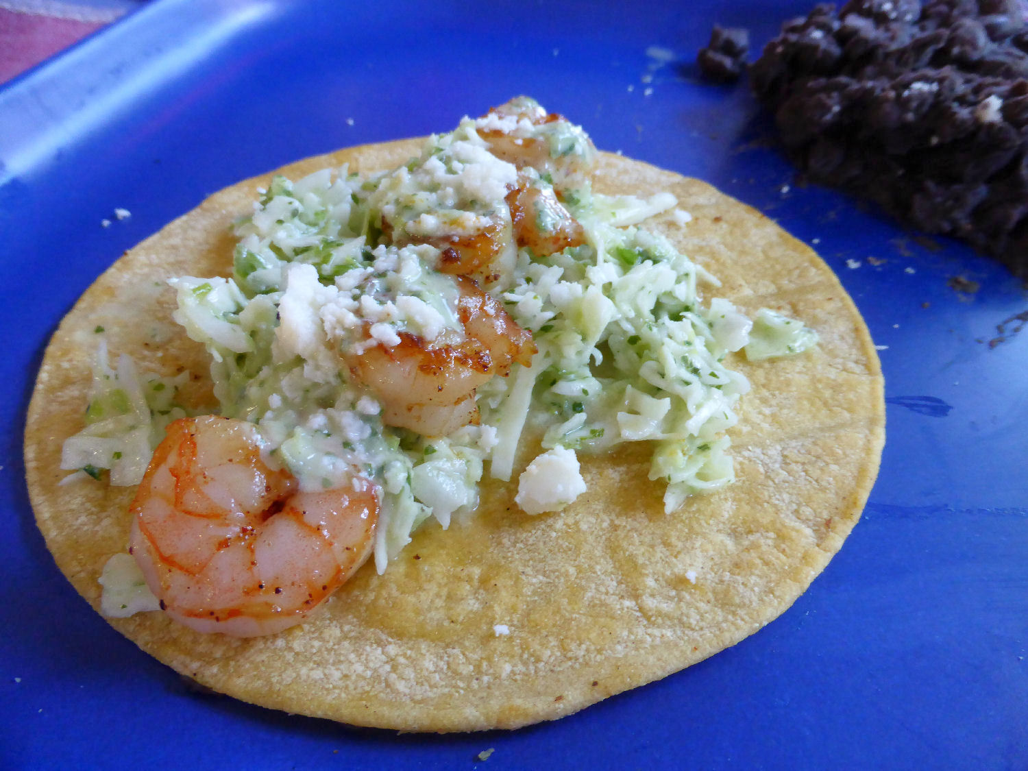 Holy Cannoli Recipes Shrimp Tacos with Garlic Cilantro Slaw & Spicy