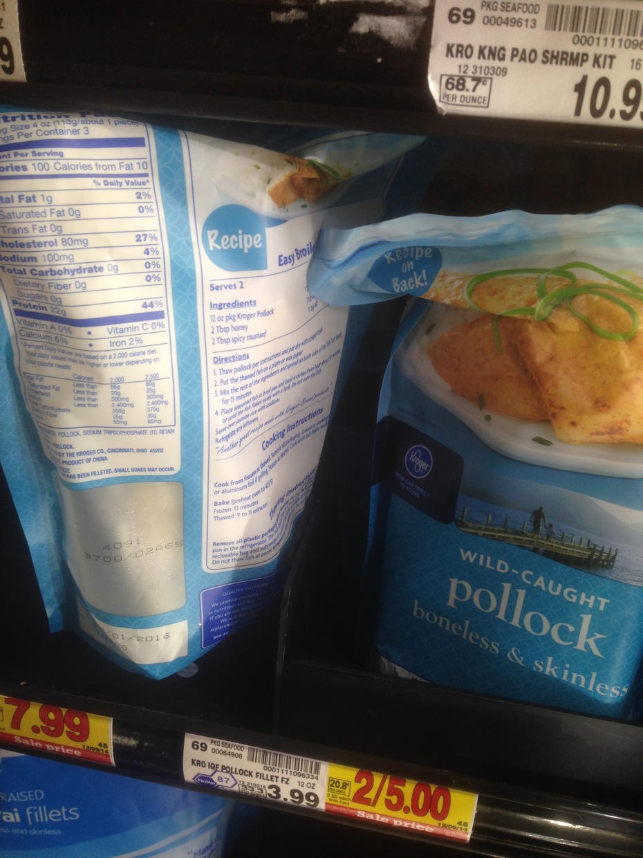 Healthy Grocery Pollock, 12 oz Kroger
