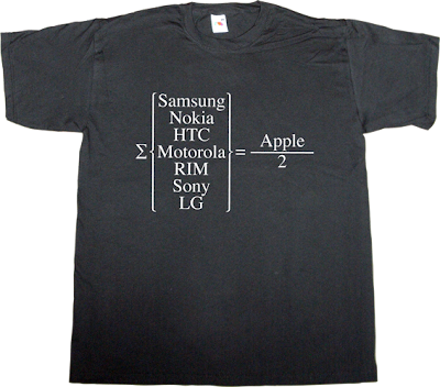 apple samsung nokia htc motorola rim sony lg math t-shirt ephemeral-t-shirts
