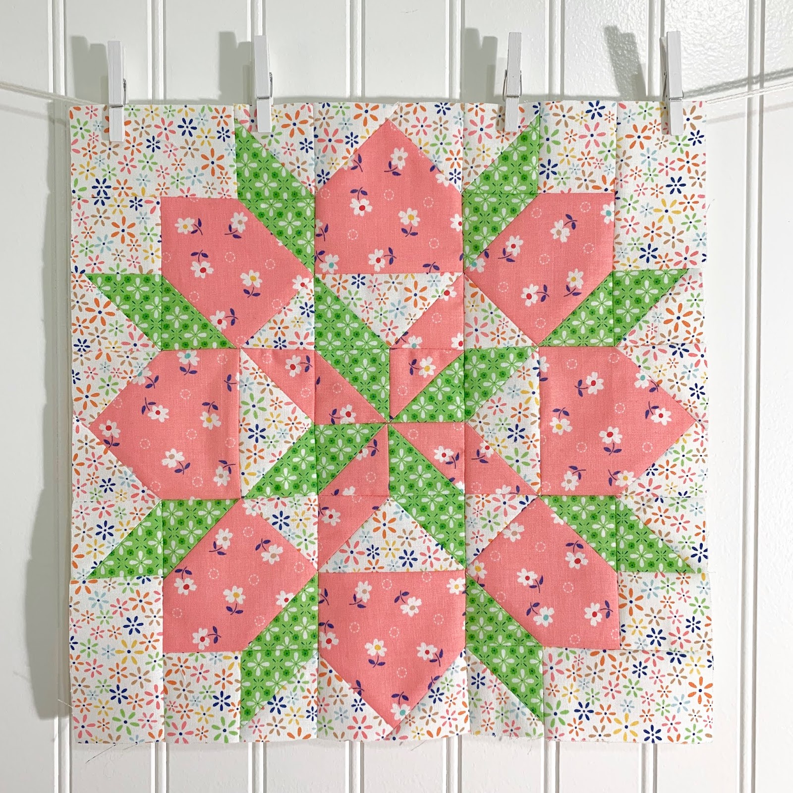 Bee In My Vintage Block Along Block One Grandma's Star Quilt