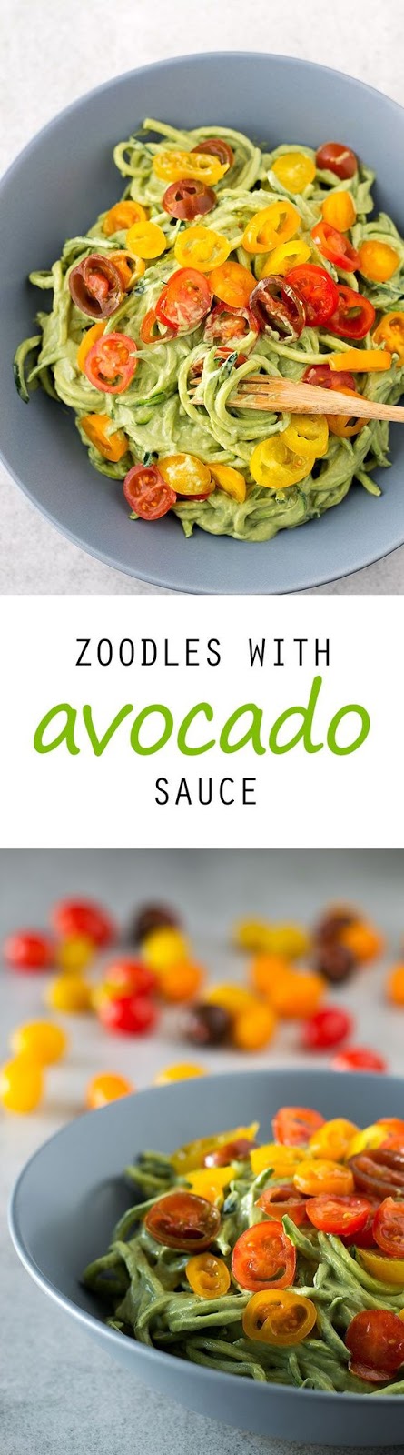 zucchini noodles with avocado sauce