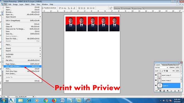 print pas foto berbagai ukuran di photoshop Cara Print Pas Foto Berbagai Ukuran di Photoshop