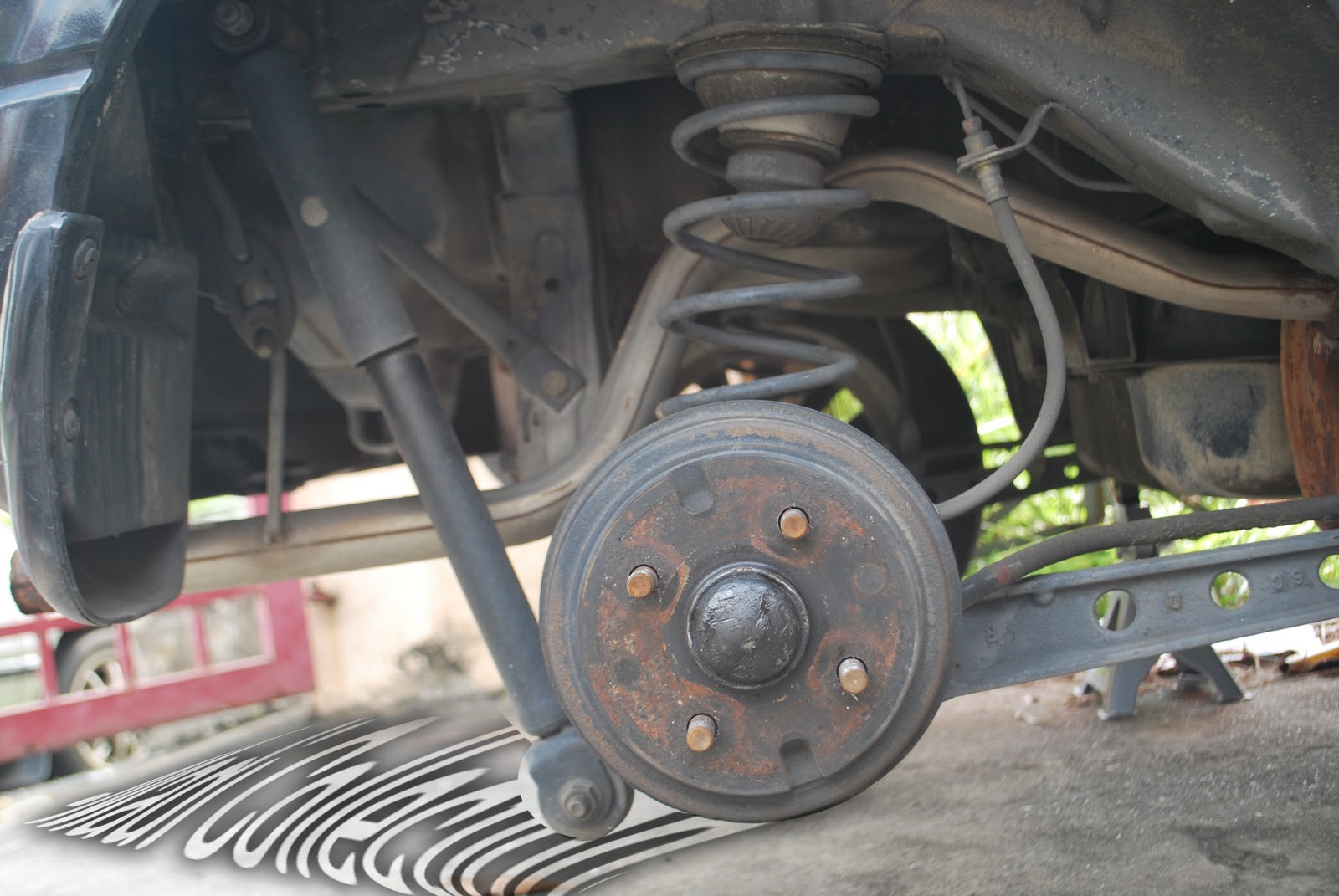 Baiki Sendiri Daihatsu Coure / Perodua Kelisa Rear Brake Drum Service