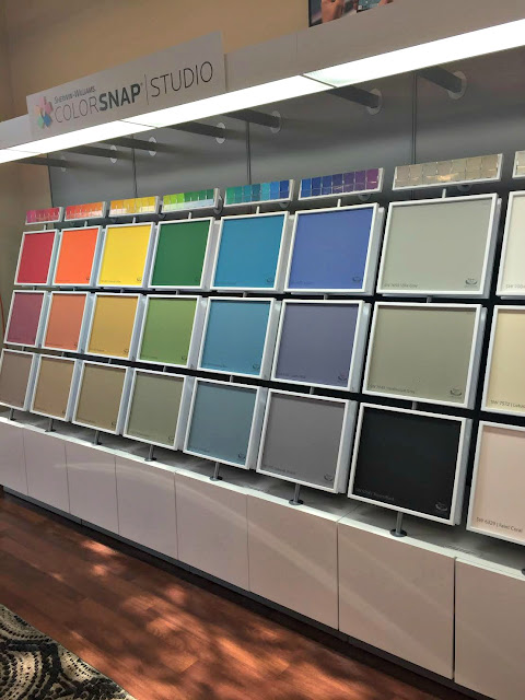 Picking out paint colors with the ColorSnap system at Sherwin Williams 