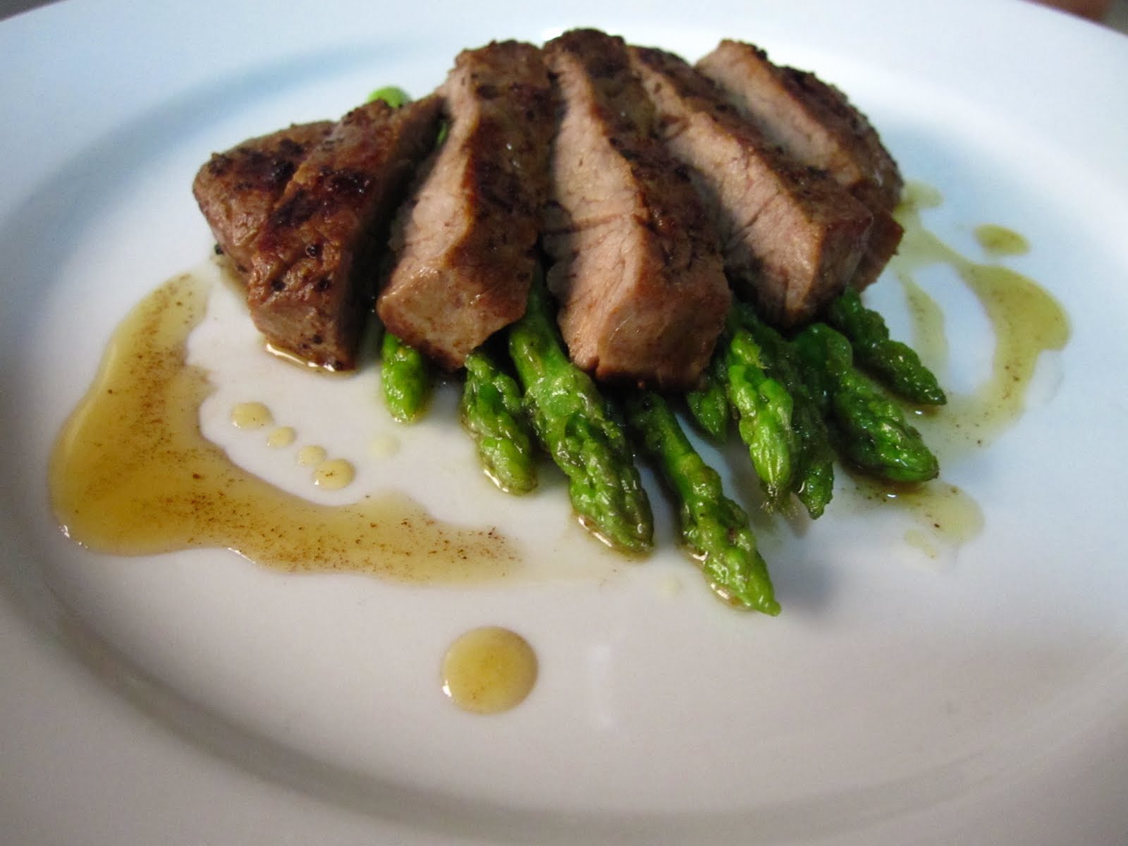 Confessions Of The True Foodski Tenderloin Steak with buttered Asparagus