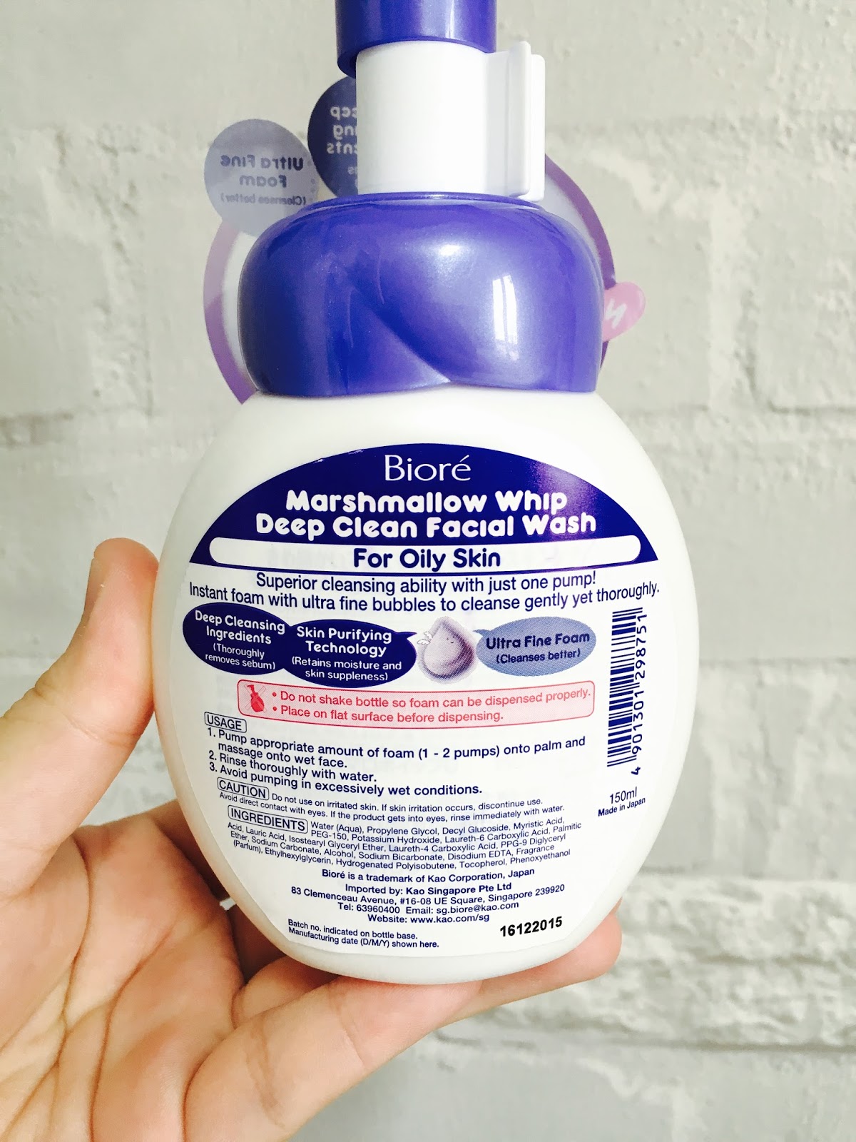biore foaming face wash marshmallow whip