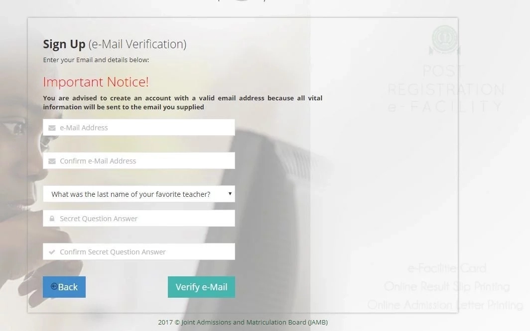 How to create JAMB profile for direct entry AmanaGurus Gidan fina