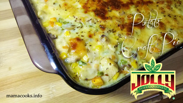 Potato craft pie recipe, healthy dish