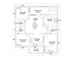plan kerala bedroom budget low cost square feet 800 lakh plans sq sqft ft bedrooms 1187 area drawing toilet common