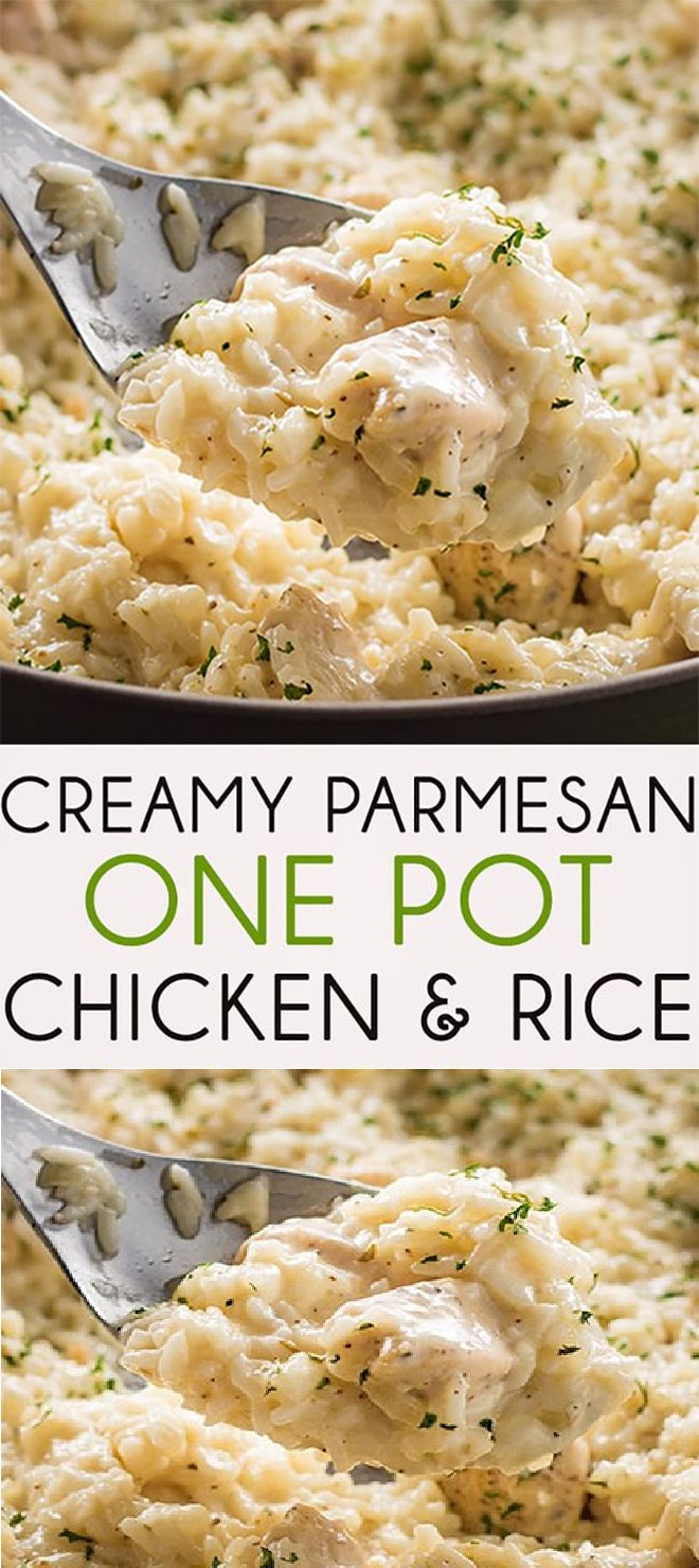 Creamy Parmesan One Pot Chicken and Rice Creamy Parmesan One Pot Chicken and Rice