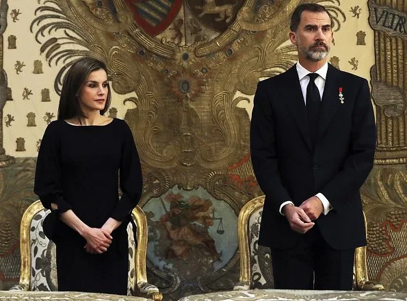 King Felipe, Queen Letizia, King Juan Carlos Queen Sofia, infantas Elena, Cristina, Pilar and Margarita attended the funeral of infanta Alicia