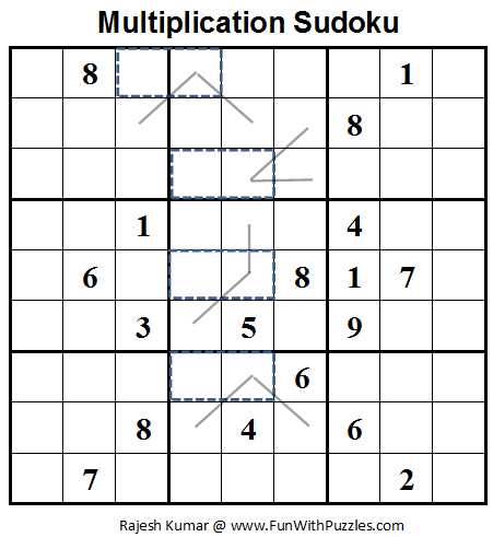 Multiplication Sudoku  (Fun With Sudoku #23)