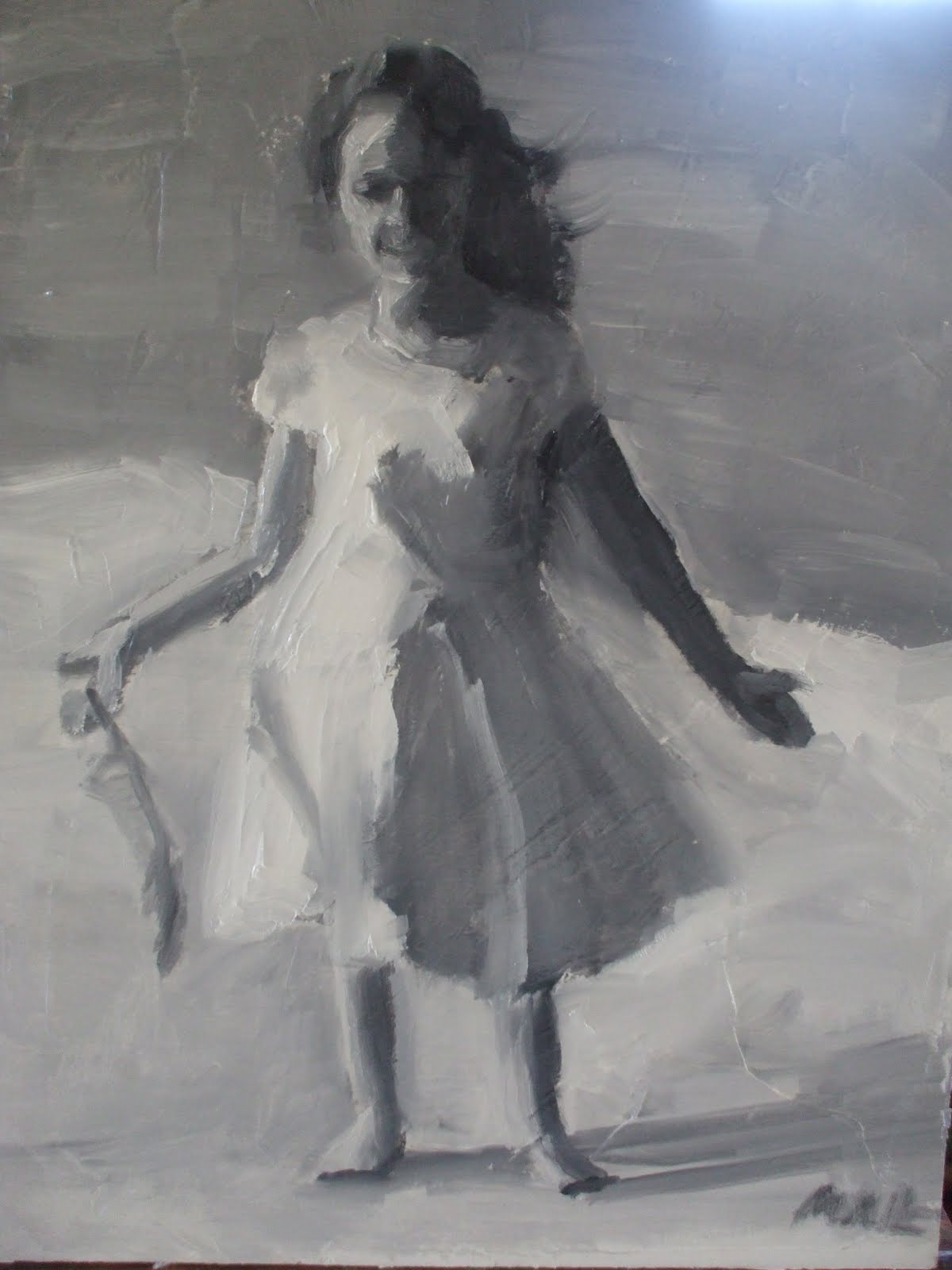 MApaints Two Figures in Black and White