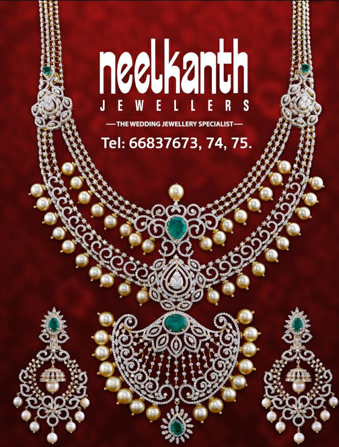 Two Rows Diamond Haram by Neelkanth Jewellers - Jewellery Designs