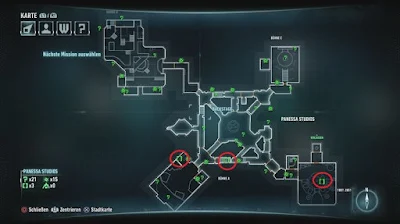 Batman Arkham Knight, Riddler's Puzzles, Panessa Studios Map